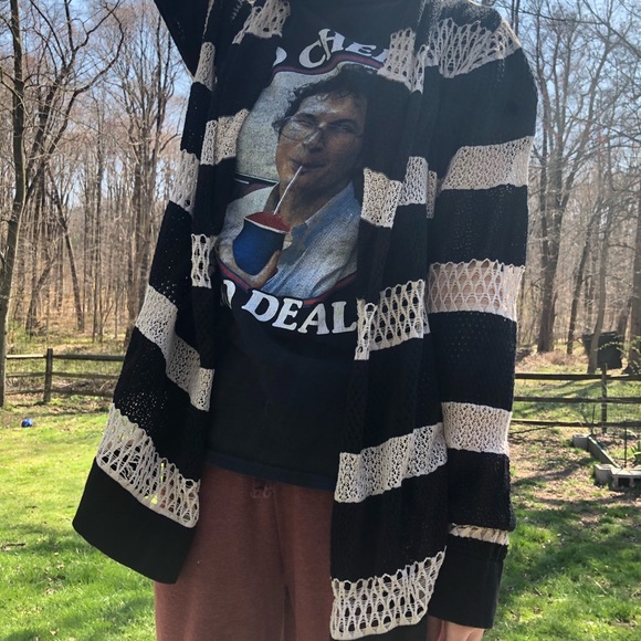 Colour Works Striped Cardigan Size Med. - Picture 10 of 11